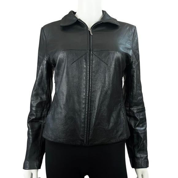 Wilsons Leather Jackets & Blazers - Wilsons Leather Maxima Black Leather Jacket Womens Size Medium